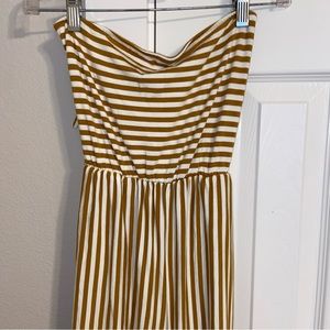 American Eagle Strapless Tie Back Stripe Jumpsuit